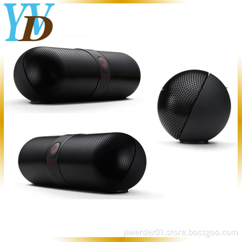 Black Portable Capsule TF Card Pills Bluetooth Speakers (YWD-Y12)